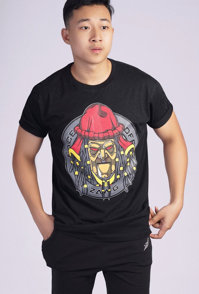 Zaw Gyi Design Printed T-shirt (Black)